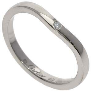 CARTIER Silver Diamond Ring #49